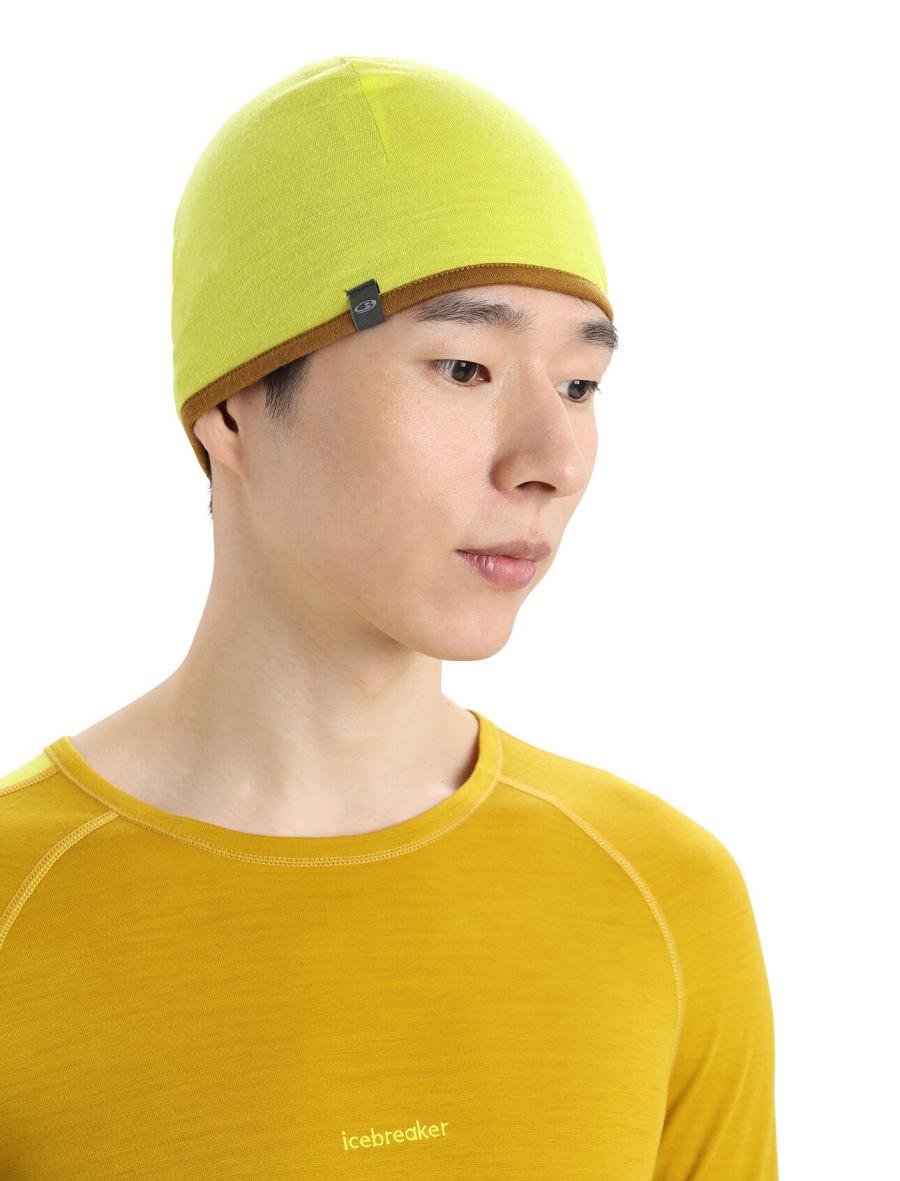 Czapki Icebreaker Unisex Merino Pocket Beanie Damskie Zielone | PL 1462PJJQ